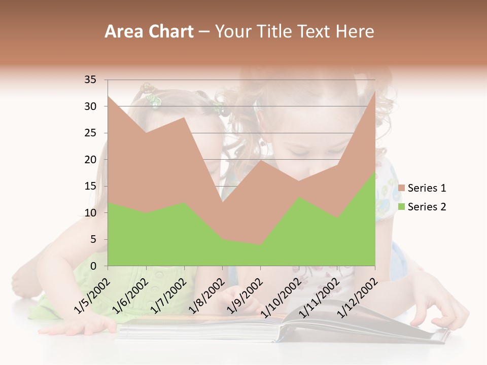 Enjoying Lying Schoolgirl PowerPoint Template