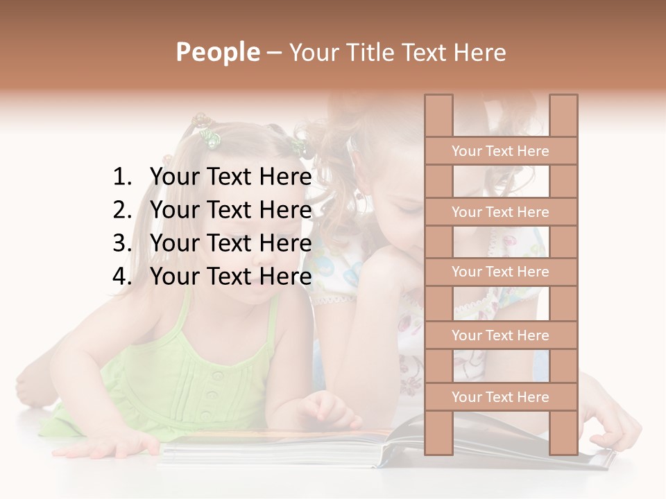 Enjoying Lying Schoolgirl PowerPoint Template