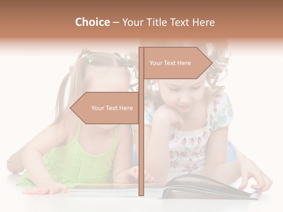 Enjoying Lying Schoolgirl PowerPoint Template