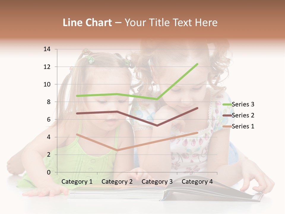 Enjoying Lying Schoolgirl PowerPoint Template