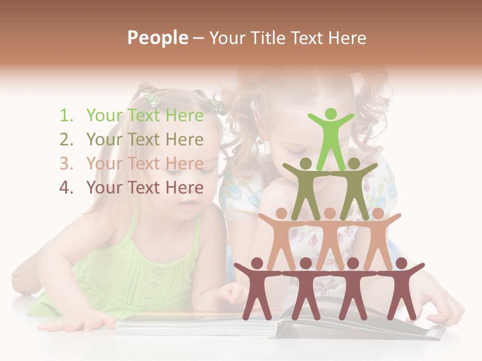 Enjoying Lying Schoolgirl PowerPoint Template