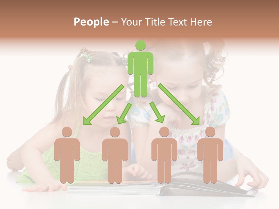 Enjoying Lying Schoolgirl PowerPoint Template