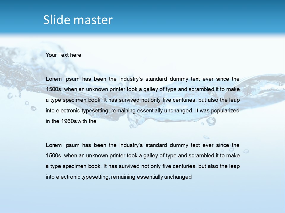 Wave Liquid Splash PowerPoint Template