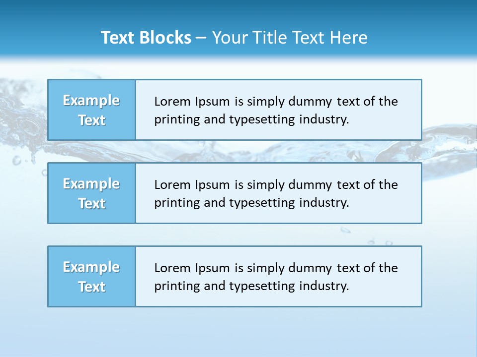 Wave Liquid Splash PowerPoint Template