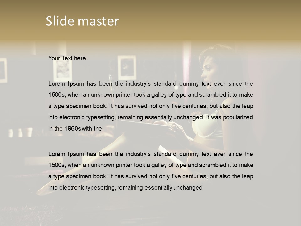 Female Showing Attractive PowerPoint Template