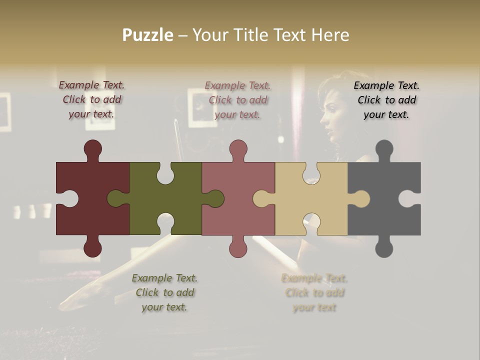 Female Showing Attractive PowerPoint Template