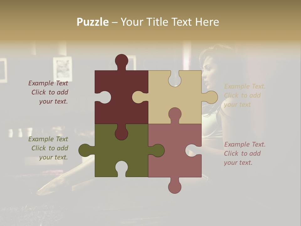 Female Showing Attractive PowerPoint Template