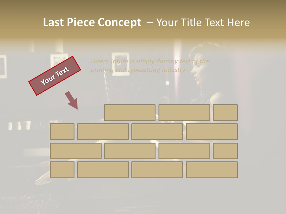 Female Showing Attractive PowerPoint Template