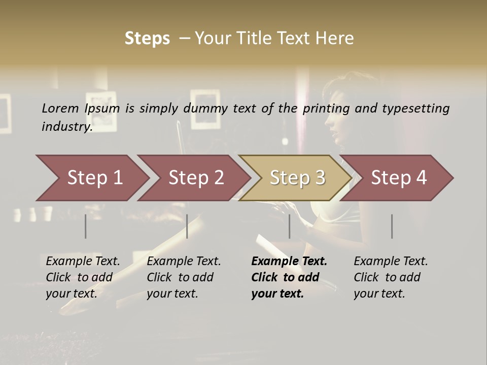 Female Showing Attractive PowerPoint Template