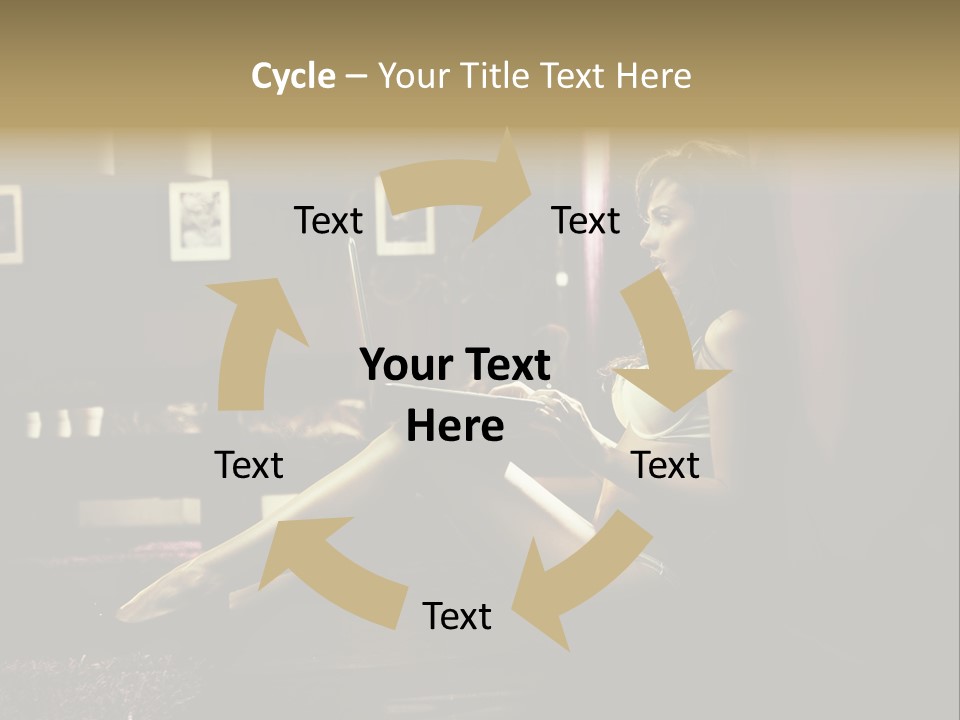 Female Showing Attractive PowerPoint Template