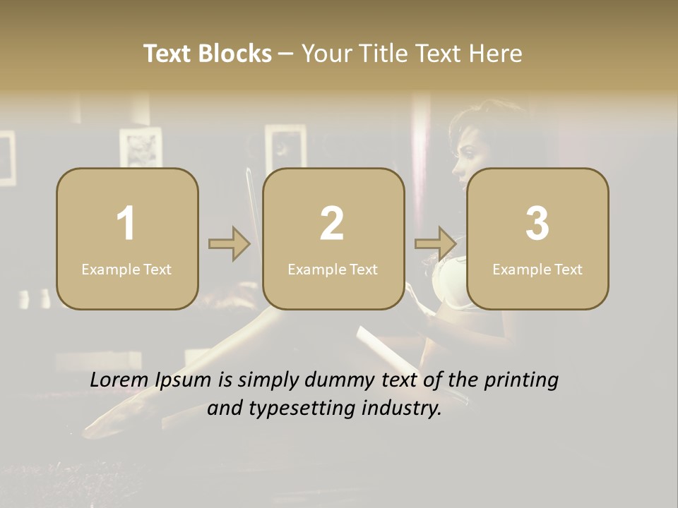 Female Showing Attractive PowerPoint Template