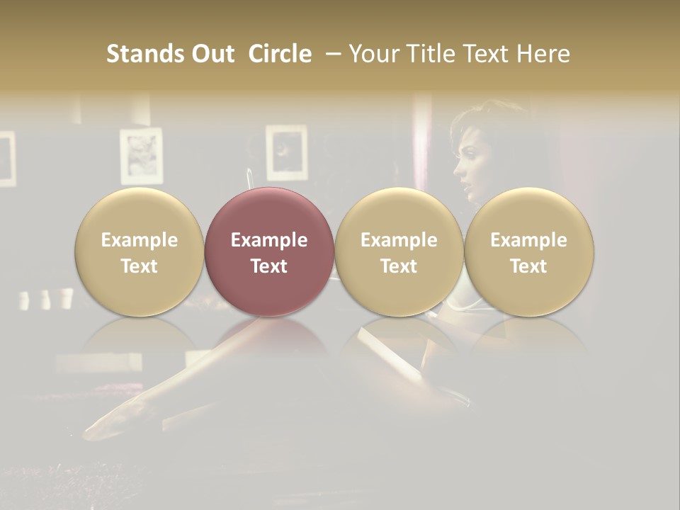 Female Showing Attractive PowerPoint Template
