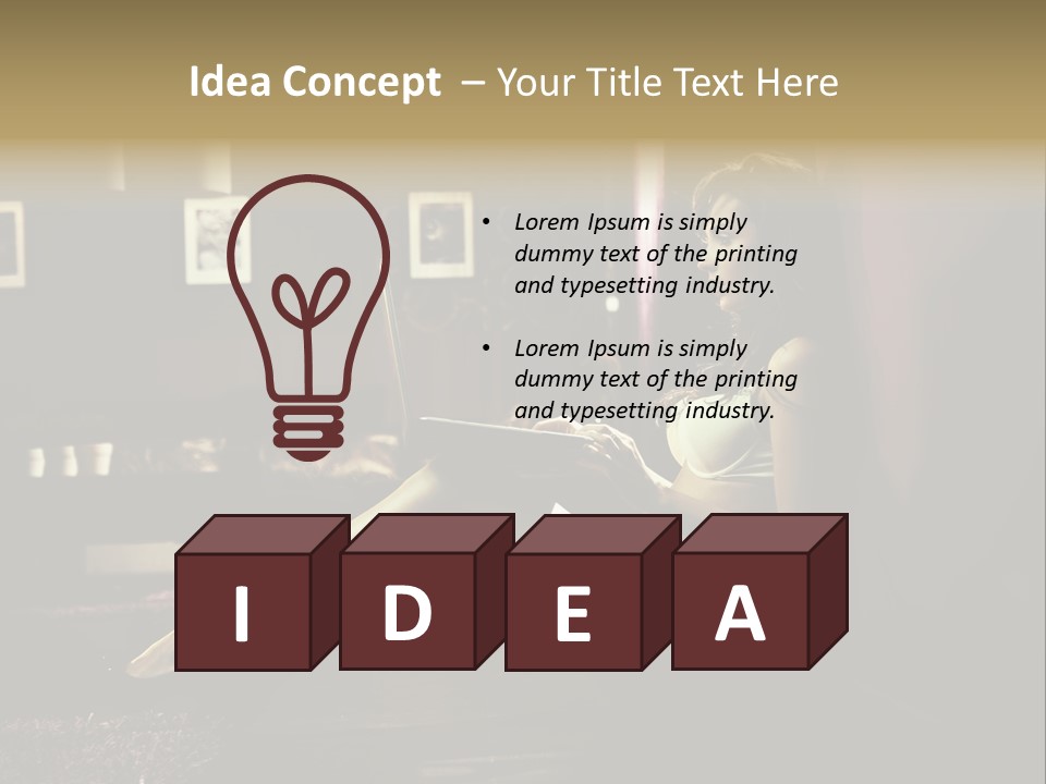 Female Showing Attractive PowerPoint Template