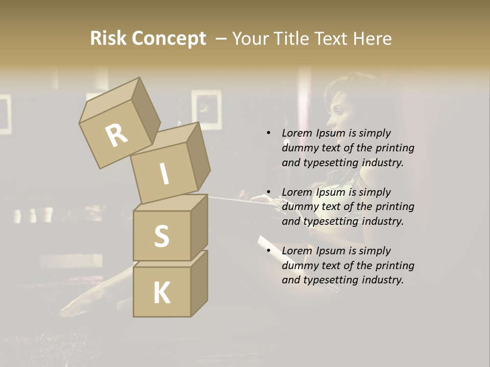 Female Showing Attractive PowerPoint Template