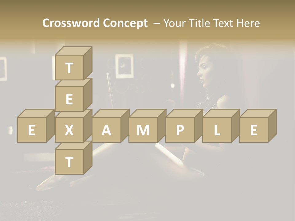 Female Showing Attractive PowerPoint Template