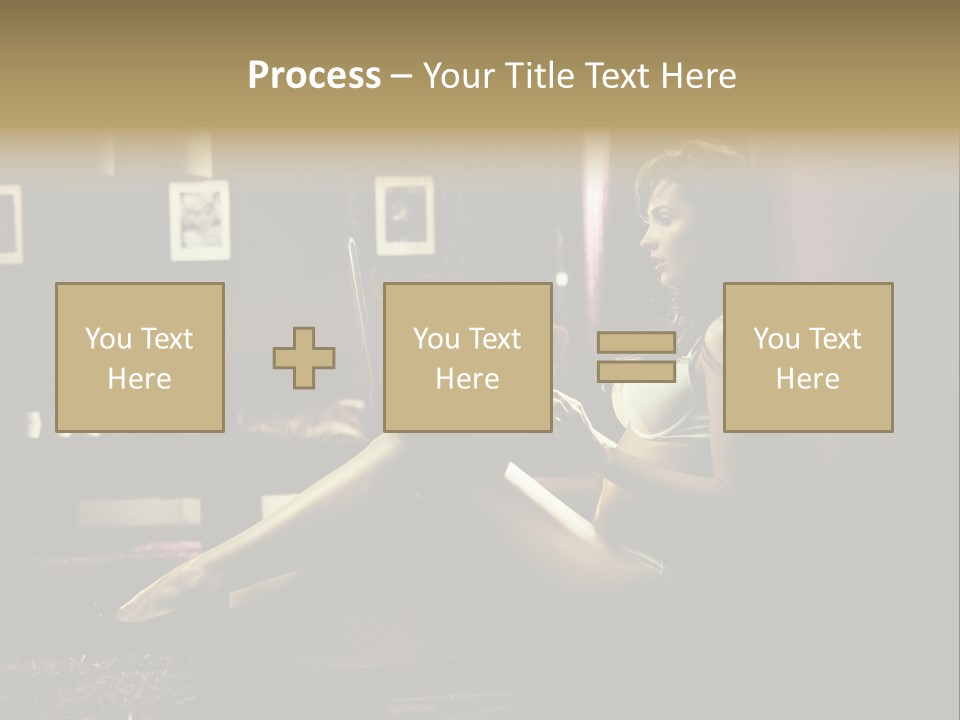 Female Showing Attractive PowerPoint Template