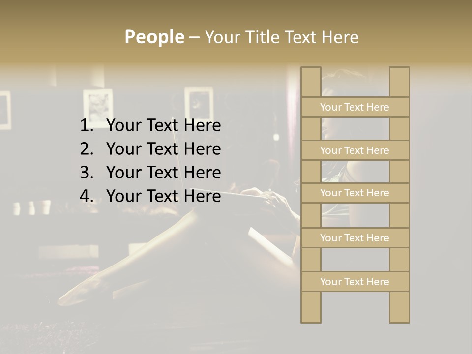 Female Showing Attractive PowerPoint Template