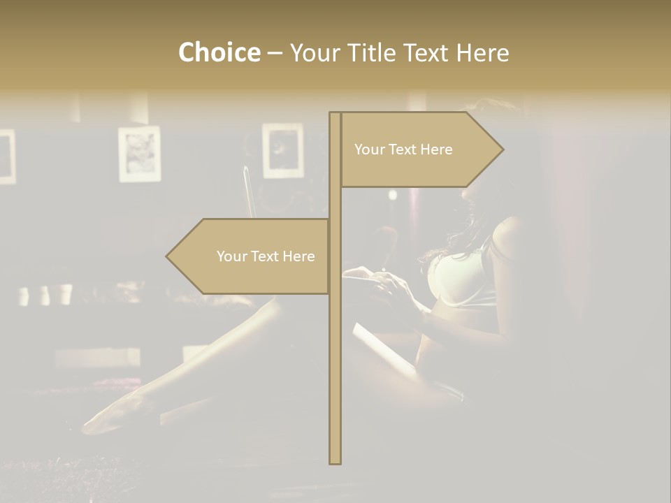 Female Showing Attractive PowerPoint Template