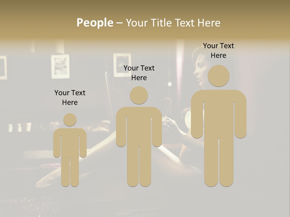 Female Showing Attractive PowerPoint Template