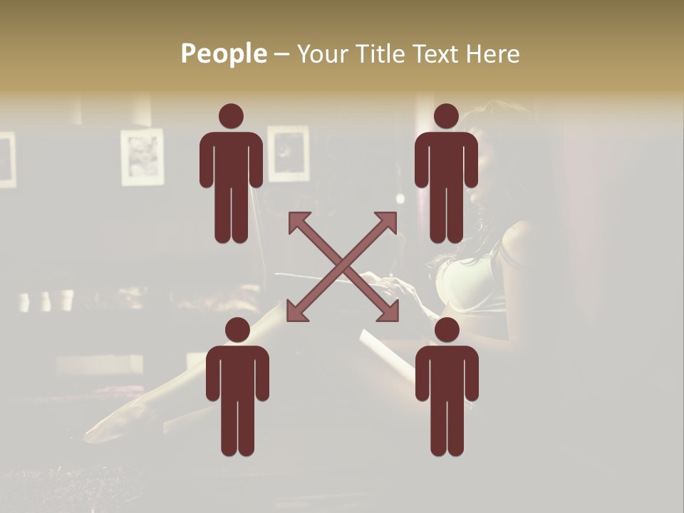 Female Showing Attractive PowerPoint Template