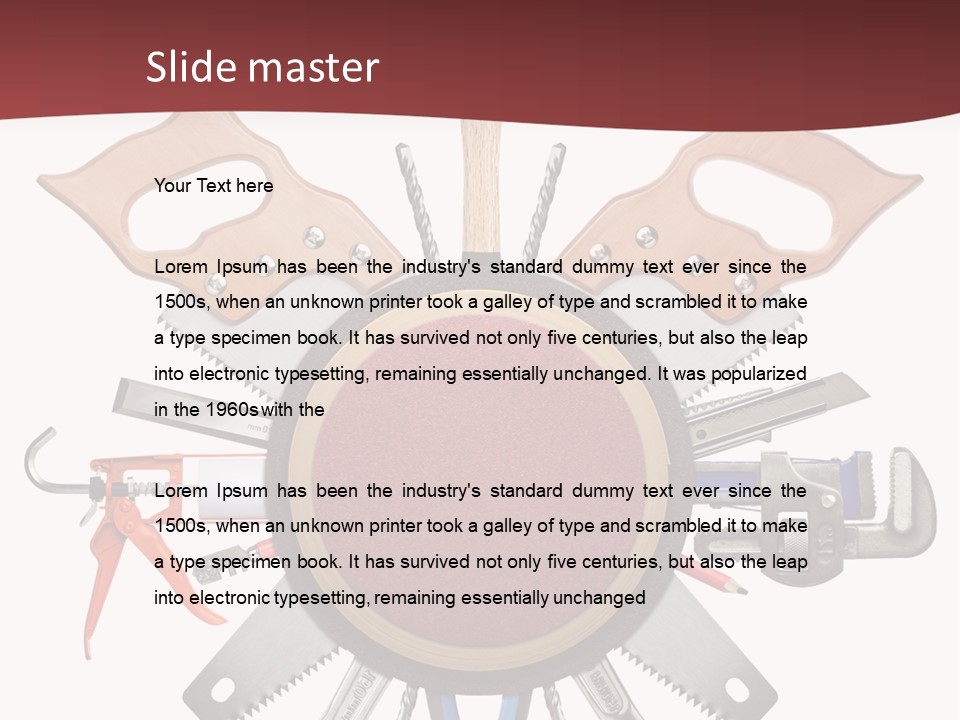 Industry Knife Pencil PowerPoint Template