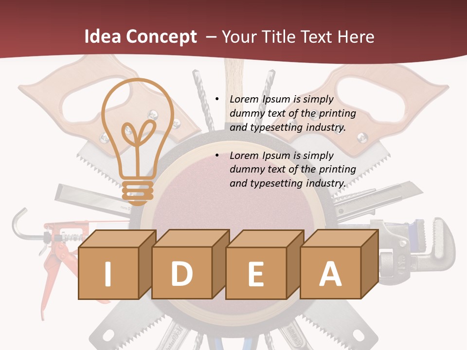 Industry Knife Pencil PowerPoint Template