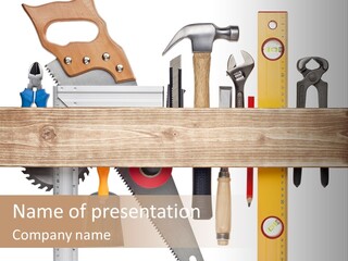 Wood Pencil Build PowerPoint Template