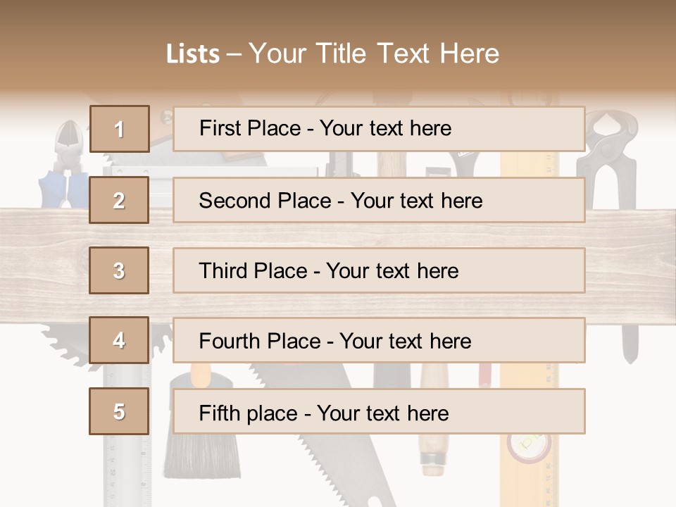 Wood Pencil Build PowerPoint Template
