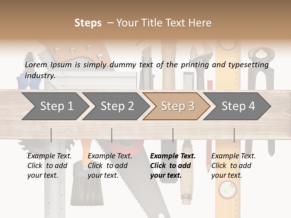 Wood Pencil Build PowerPoint Template