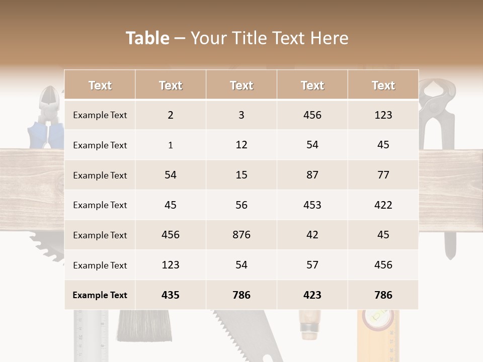 Wood Pencil Build PowerPoint Template