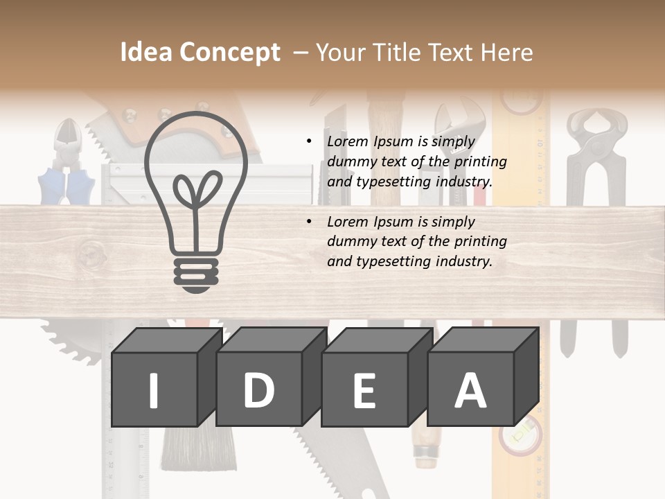 Wood Pencil Build PowerPoint Template