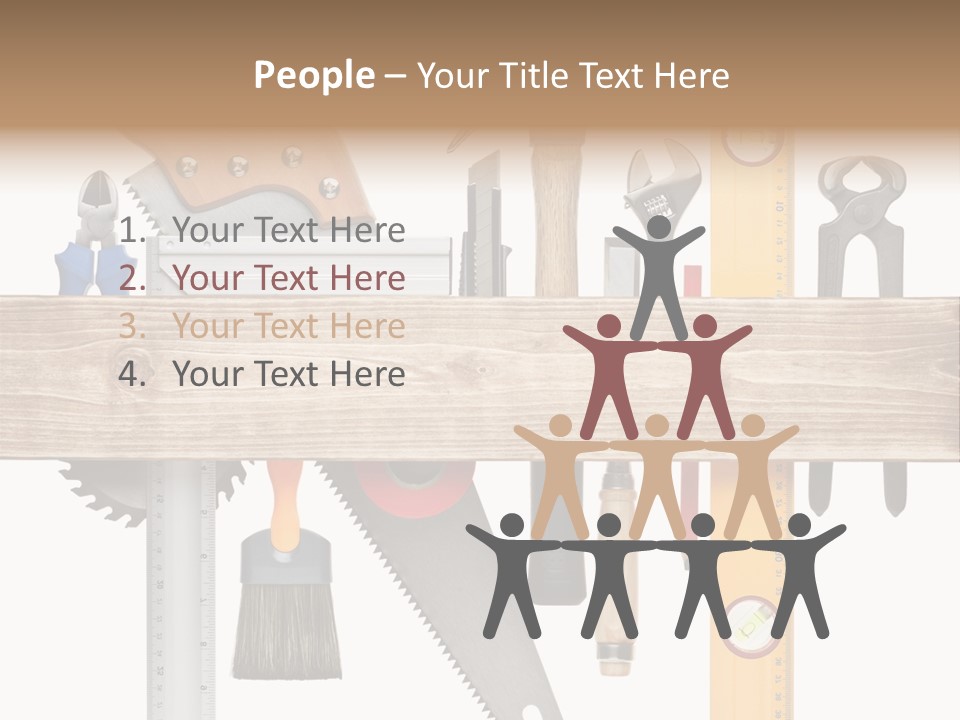 Wood Pencil Build PowerPoint Template