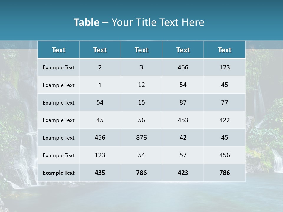 Drop Basin Spring PowerPoint Template