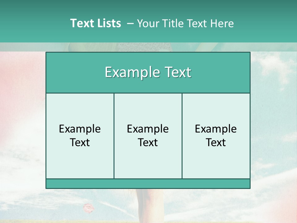 Beauty Dream Image PowerPoint Template