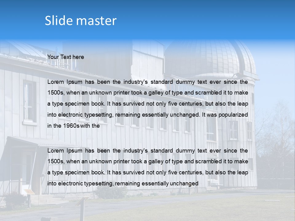Outdoor Tower Celestial Bodies PowerPoint Template