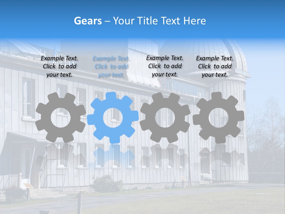 Outdoor Tower Celestial Bodies PowerPoint Template