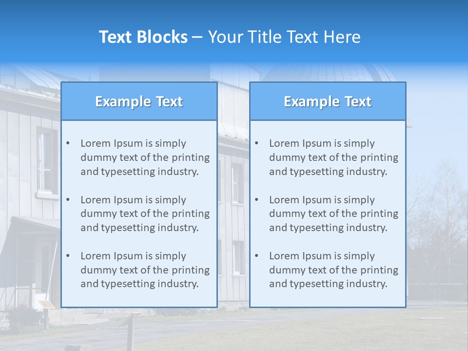 Outdoor Tower Celestial Bodies PowerPoint Template