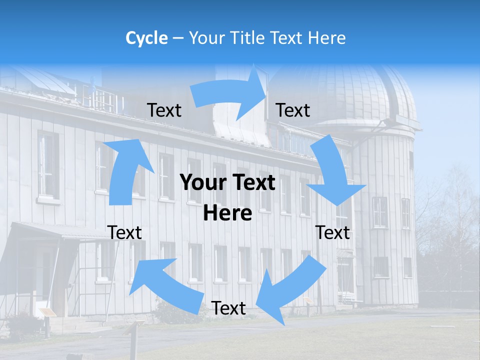 Outdoor Tower Celestial Bodies PowerPoint Template