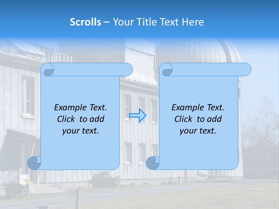 Outdoor Tower Celestial Bodies PowerPoint Template