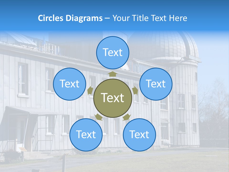 Outdoor Tower Celestial Bodies PowerPoint Template