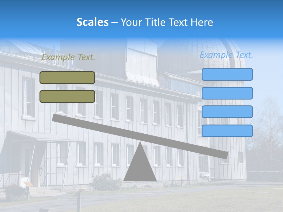 Outdoor Tower Celestial Bodies PowerPoint Template