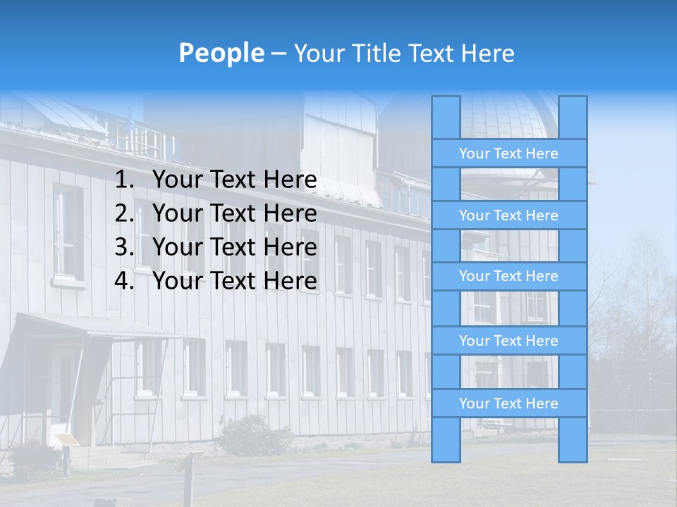 Outdoor Tower Celestial Bodies PowerPoint Template
