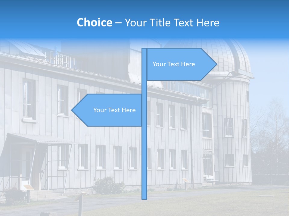 Outdoor Tower Celestial Bodies PowerPoint Template