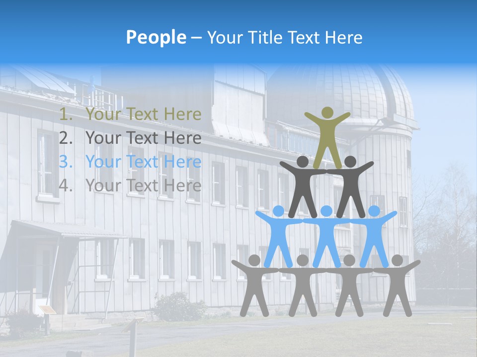 Outdoor Tower Celestial Bodies PowerPoint Template