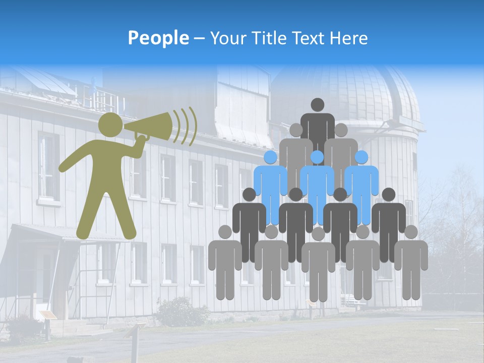 Outdoor Tower Celestial Bodies PowerPoint Template