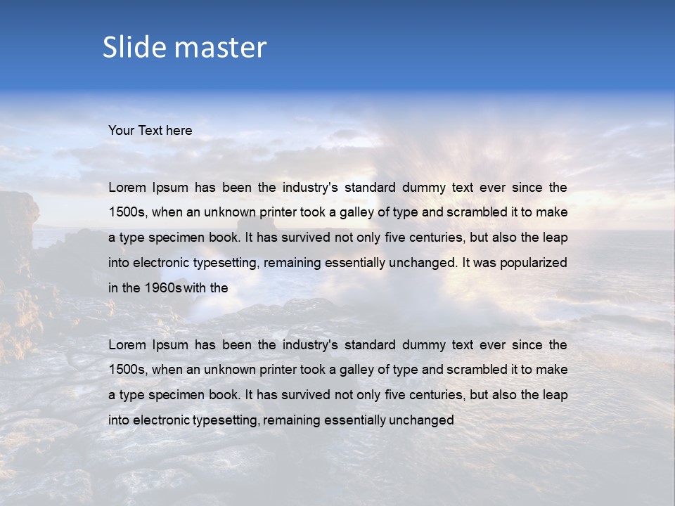 Horizon Tourism Cloud PowerPoint Template