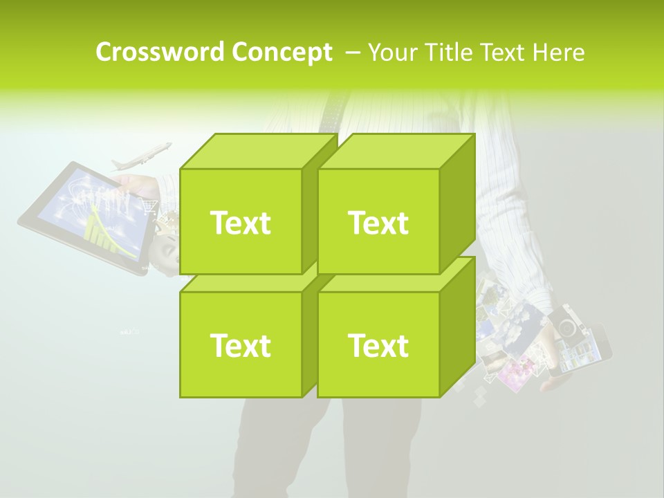 Newspaper Tablet Focus PowerPoint Template