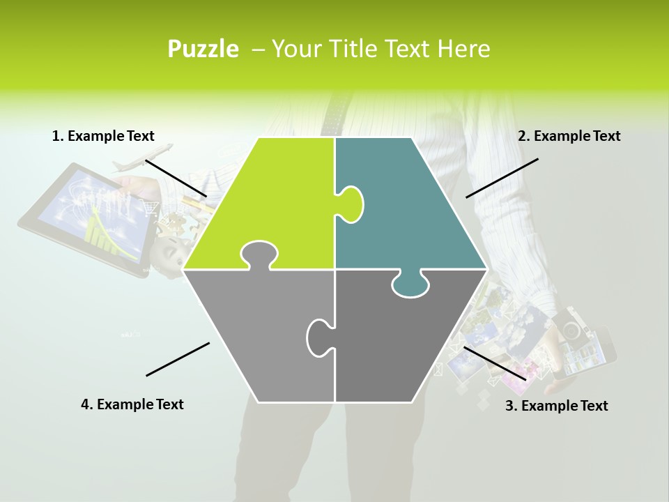 Newspaper Tablet Focus PowerPoint Template