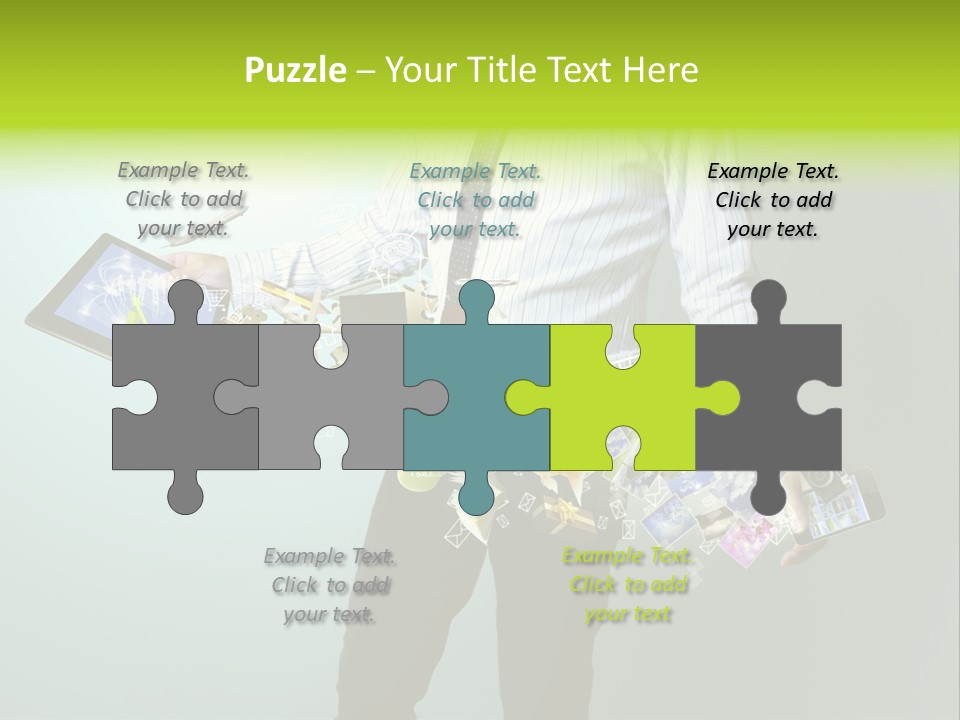 Newspaper Tablet Focus PowerPoint Template