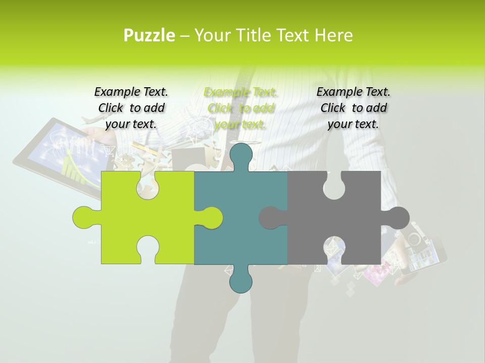 Newspaper Tablet Focus PowerPoint Template